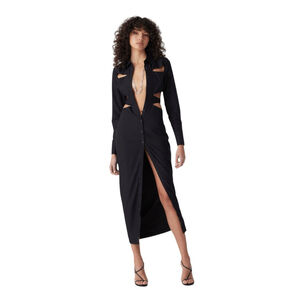 Women's ATOIR Black The Gigi Cut-Out Long Sleeve Dress S